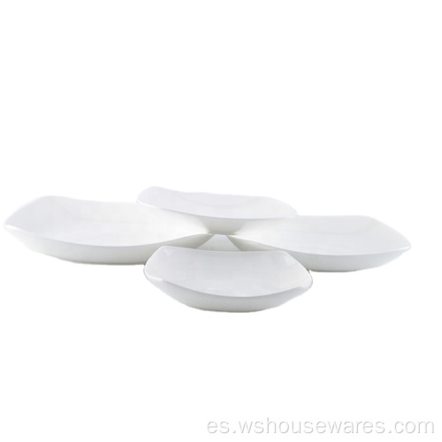 LOGO RESTAURADO Custom Restaurante Plain White Round de porcelana